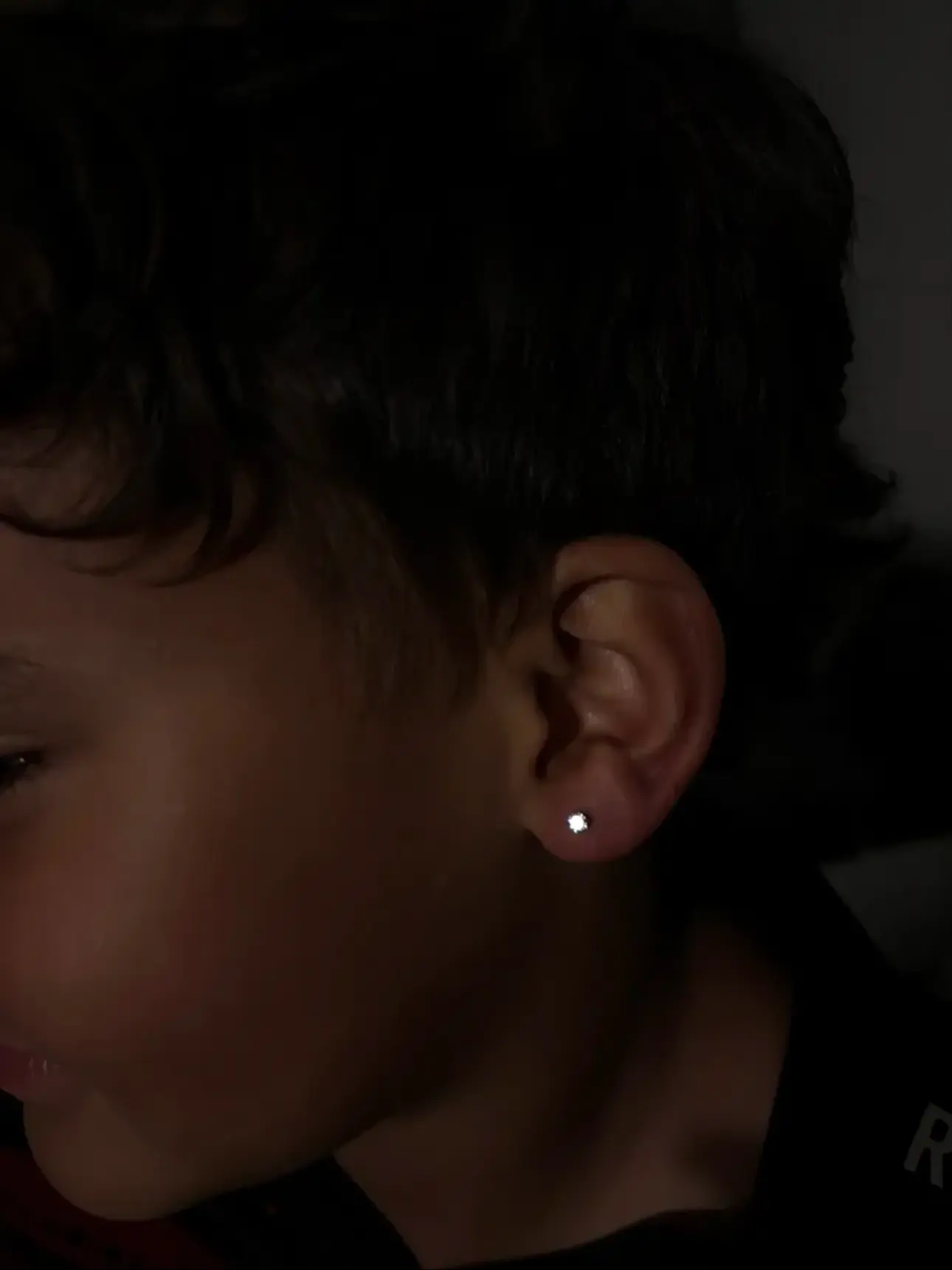 Single lobe stud catching the light
